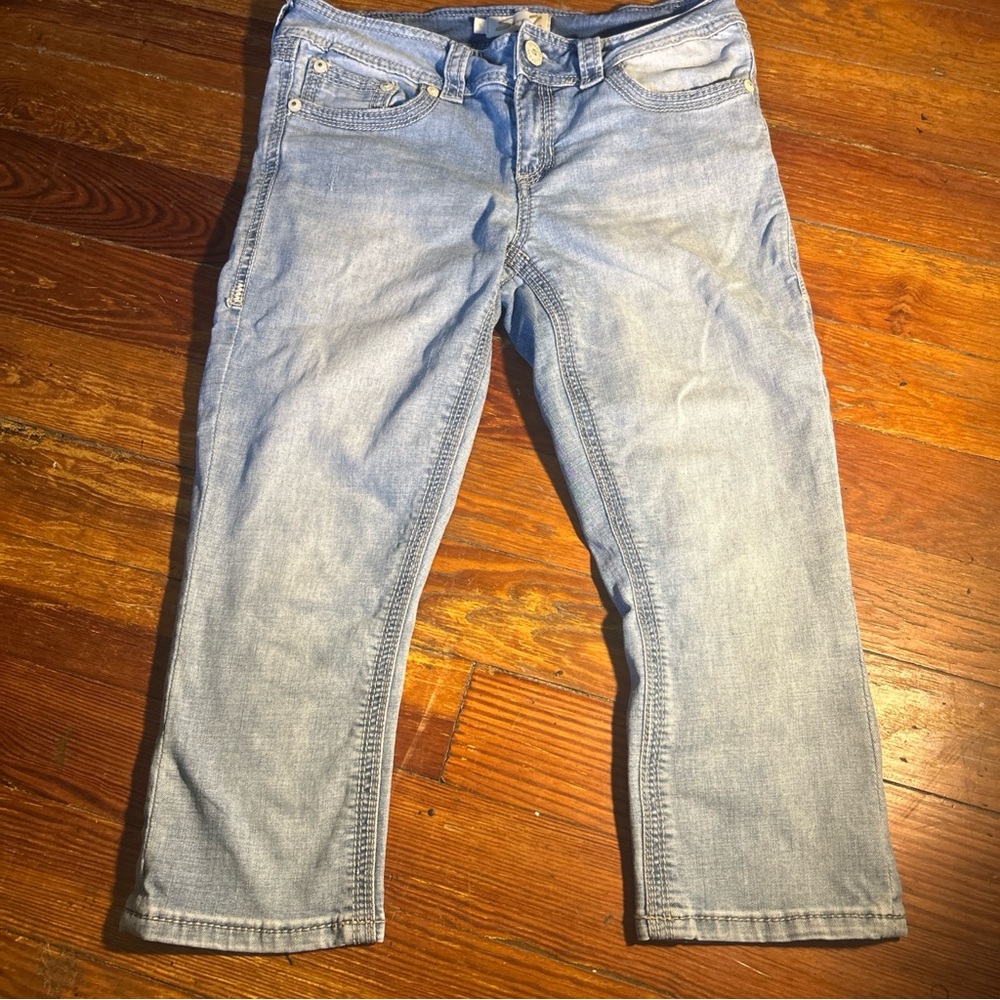 Seven7 Women's Light Blue Ankle Jeans crop stretch size 6